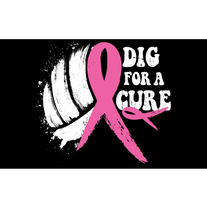 Dig For A Cure Breast Cancer Awareness Volleyball Pink Out Bumper Sticker