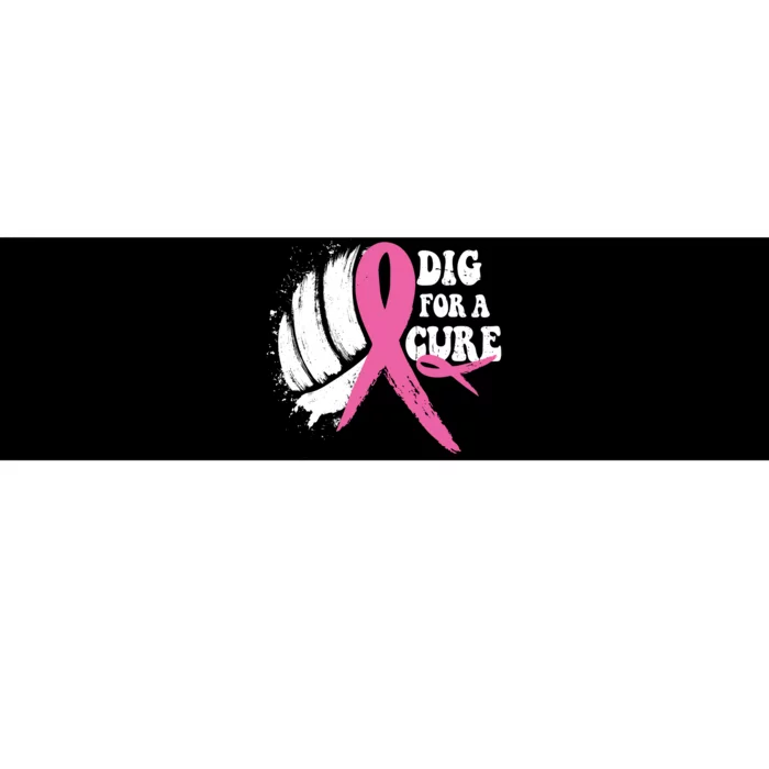 Dig For A Cure Breast Cancer Awareness Volleyball Pink Out Bumper Sticker