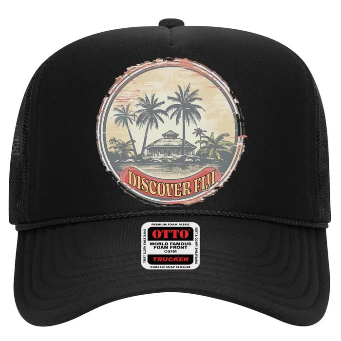 Discover Fiji Adventurers High Crown Mesh Trucker Hat