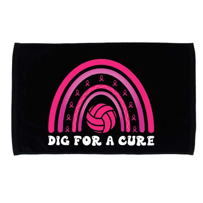 Dig For A Cure Breast Cancer Awareness Volleyball Pink Out Microfiber Hand Towel