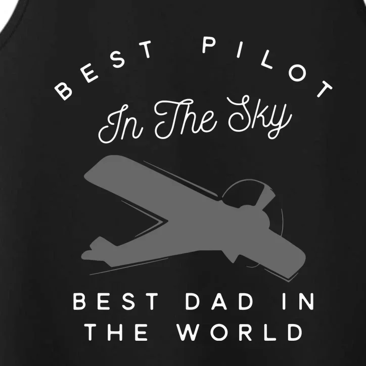 Dad Father Airplane Pilot BirthDay Gift Performance Tank