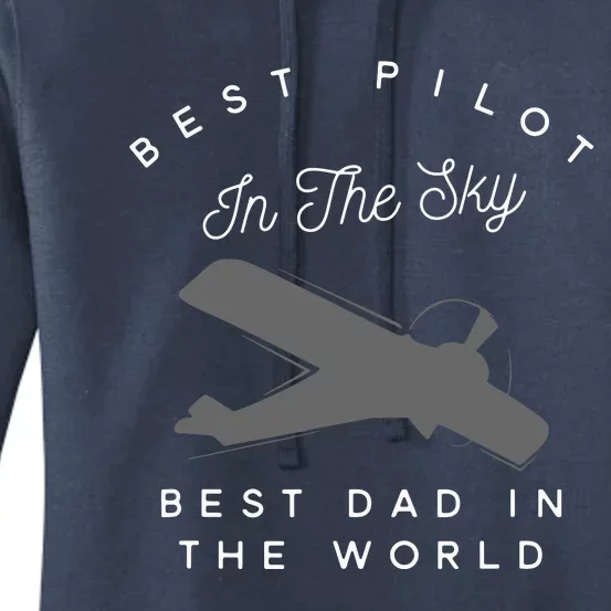 Dad Father Airplane Pilot BirthDay Gift Women's Pullover Hoodie