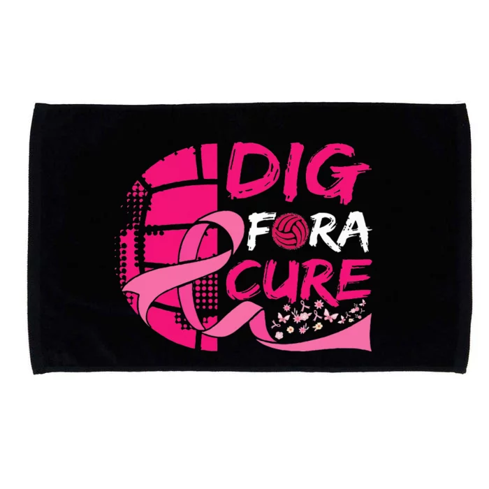 Dig For A Cure Breast Cancer Awareness Volleyball Microfiber Hand Towel