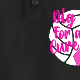 Dig For A Cure Breast Cancer Awareness Volleyball Pink Out Dry Zone Grid Performance Polo