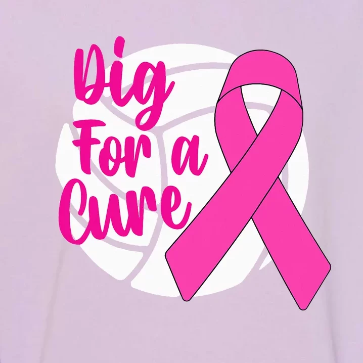 Dig For A Cure Breast Cancer Awareness Volleyball Pink Out Garment-Dyed Sweatshirt