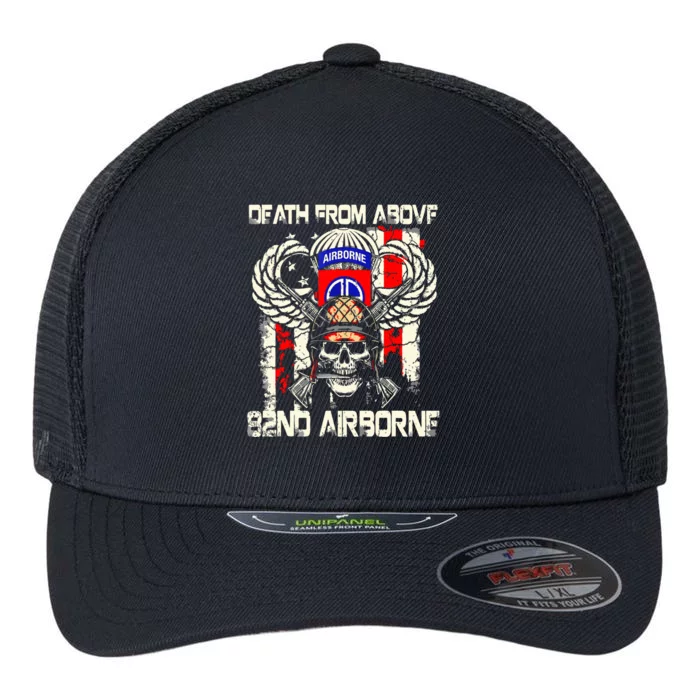 Death From Above 82nd Airborne Division Veteran Flexfit Unipanel Trucker Cap