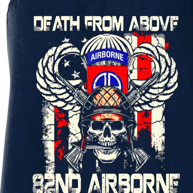 Death From Above 82nd Airborne Division Veteran Women's Racerback Tank