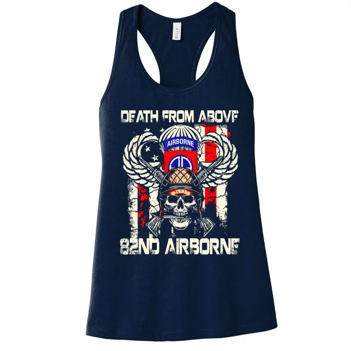 Death From Above 82nd Airborne Division Veteran Women's Racerback Tank