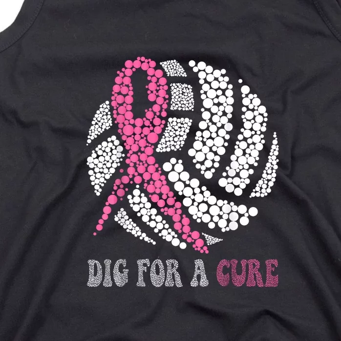 Dig For A Cure Breast Cancer Awareness Volleyball Pink Out Tank Top