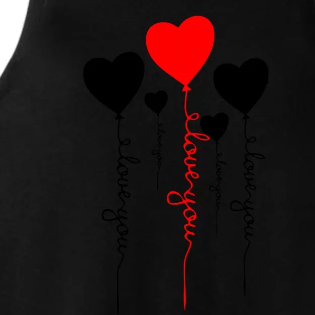 Day Five Balloons Pair Love Ladies Tri-Blend Wicking Tank