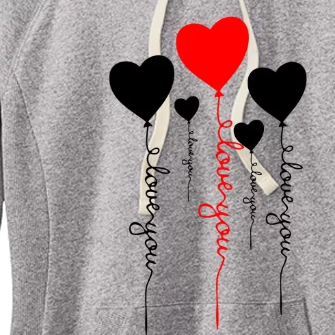 Day Five Balloons Pair Love Women's Fleece Hoodie