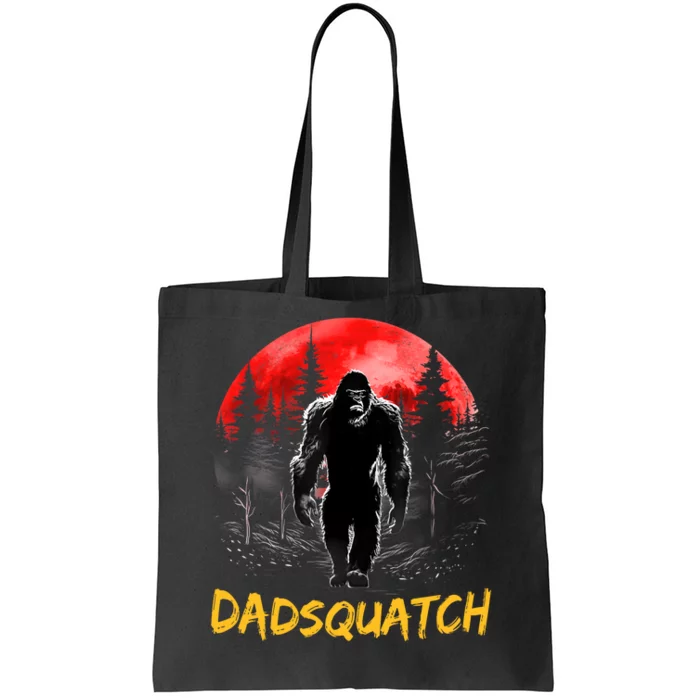 Dadsquatch Funny Bigfoot Dad Sasquatch Yeti Gift Fathers Day Tote Bag