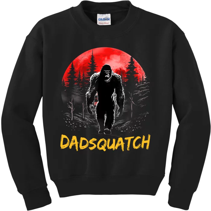 Dadsquatch Funny Bigfoot Dad Sasquatch Yeti Gift Fathers Day Kids Sweatshirt