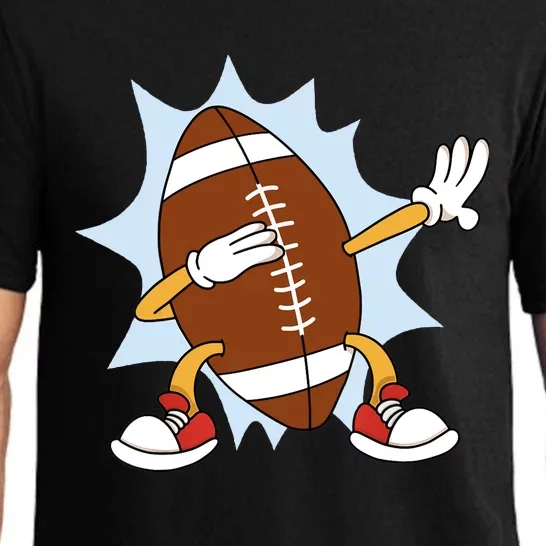 Dabbing Football Ball Funny Sports Player Pajama Set