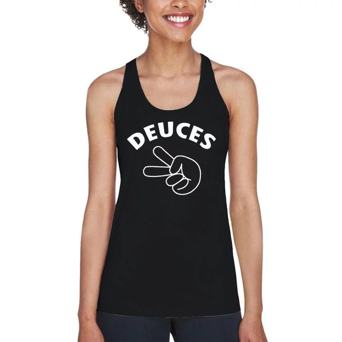 Deuces Funny Bye Women's Racerback Tank