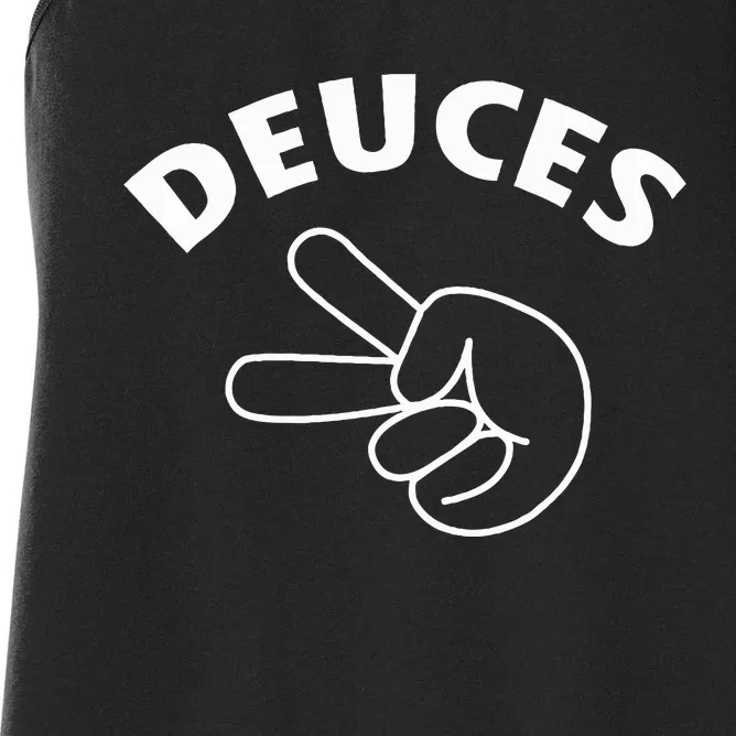 Deuces Funny Bye Women's Racerback Tank