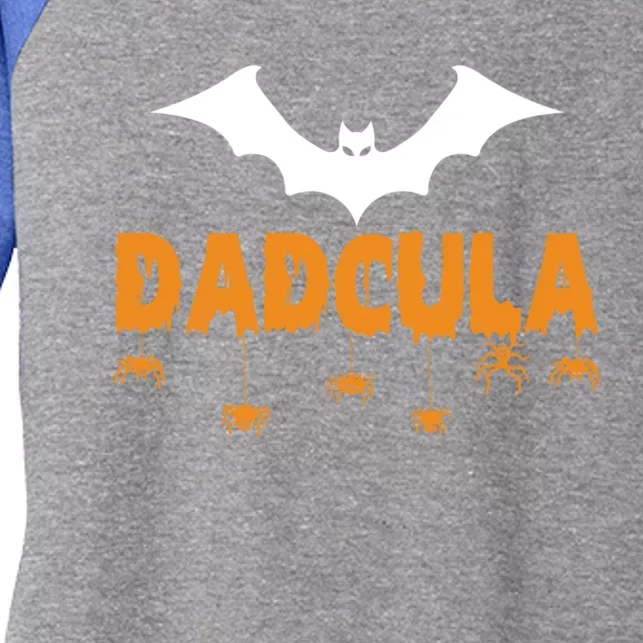 Dadcula Funny Bat Boo Dad Halloween Costume Design Halloween Great Gift Women's Tri-Blend 3/4-Sleeve Raglan Shirt