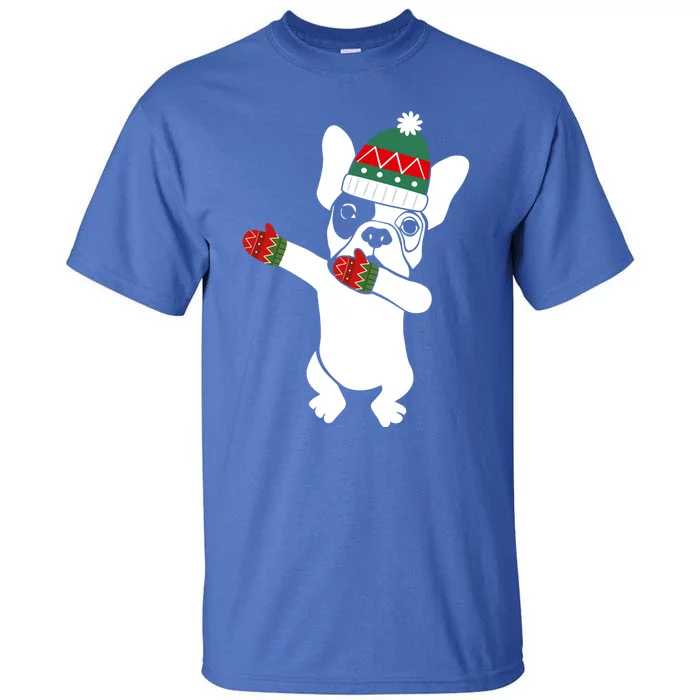 Dabbing French Bulldog Santa Christmas Funny Gift Xmas Meaningful Gift Tall T-Shirt