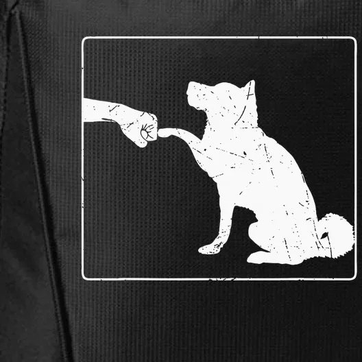 Dog Fist Bump Best Friend Dog Lover City Backpack