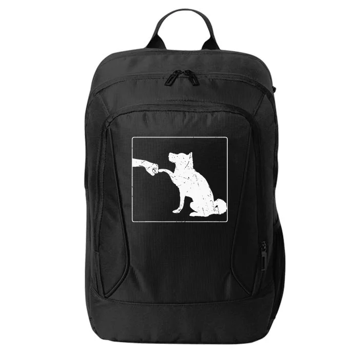 Dog Fist Bump Best Friend Dog Lover City Backpack