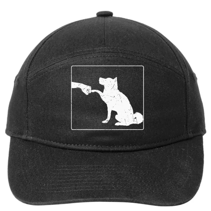 Dog Fist Bump Best Friend Dog Lover 7-Panel Snapback Hat