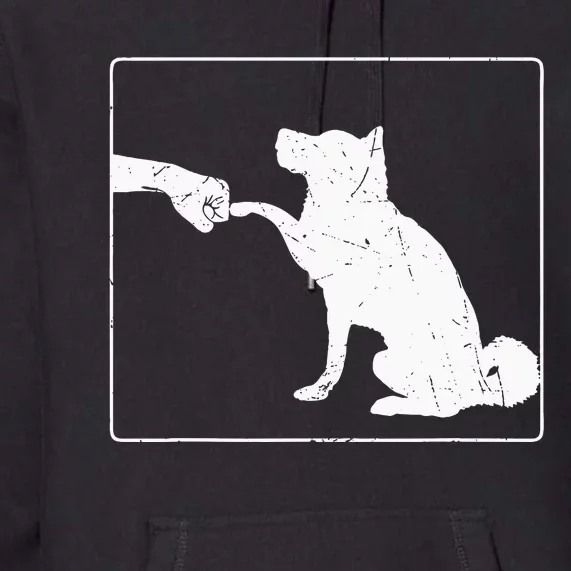 Dog Fist Bump Best Friend Dog Lover Premium Hoodie