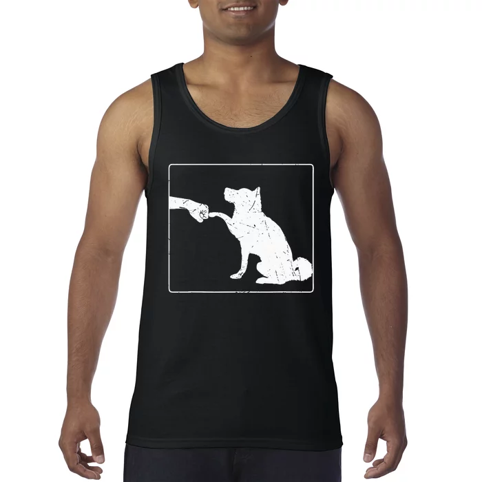 Dog Fist Bump Best Friend Dog Lover Tank Top