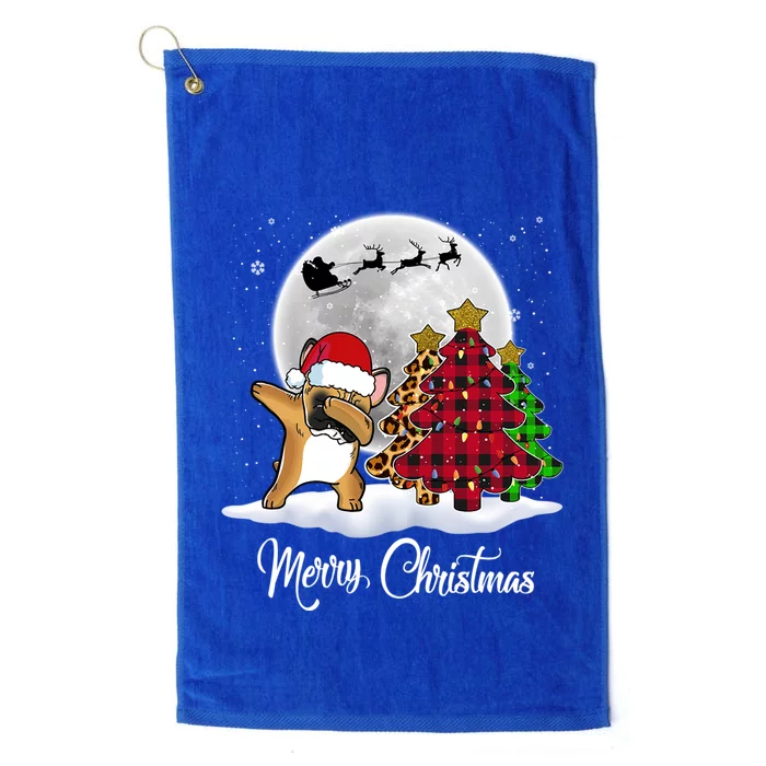 Dabbing French Bulldog Dab Dog Christmas Tree Funny Xmas Gift Platinum Collection Golf Towel