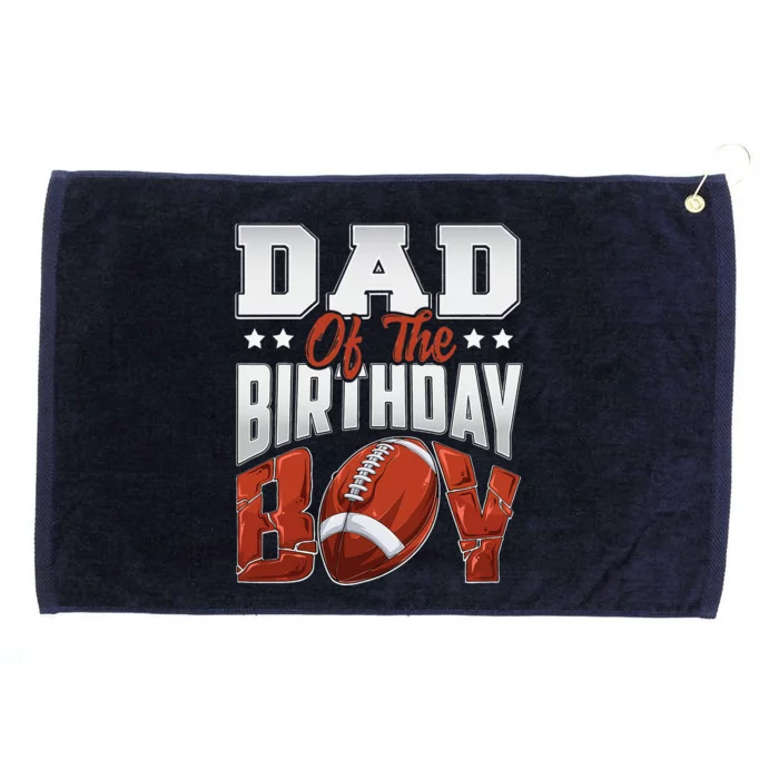 Dad Football Birthday Boy Family Baller Bday Party Grommeted Golf Towel