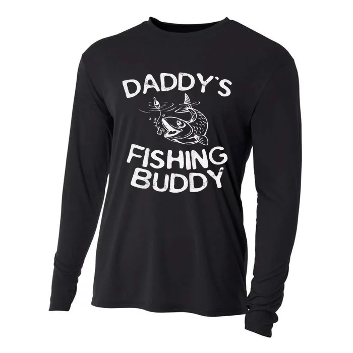 Daddys Fishing Buddy Young Fisherman Cooling Performance Long Sleeve Crew