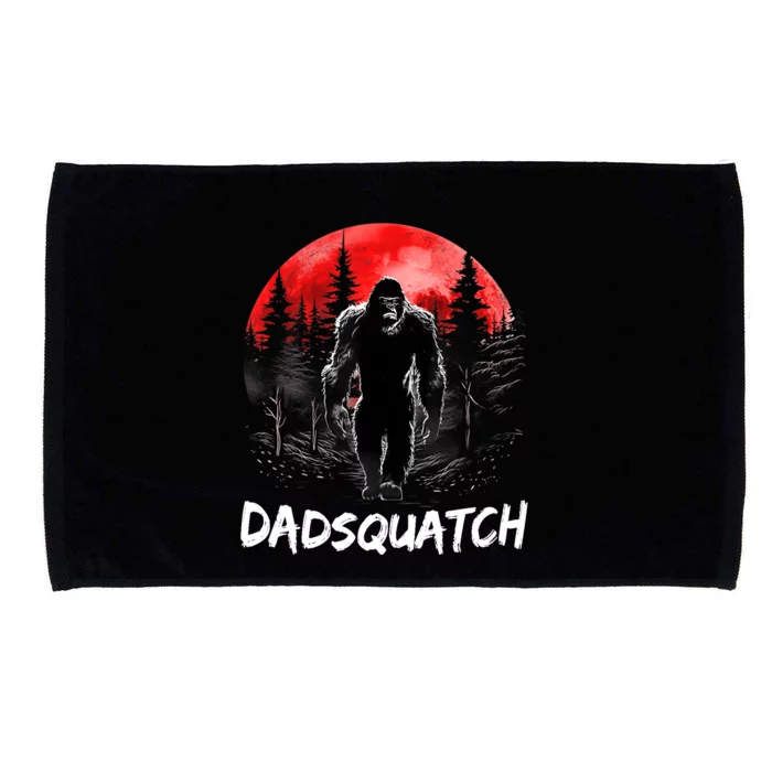 Dadsquatch Funny Bigfoot Dad Sasquatch Yeti Gift Fathers Day Microfiber Hand Towel