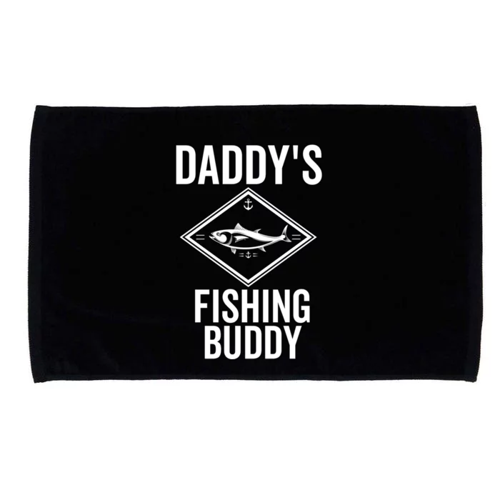 Daddy's Fishing Buddy Young Fisher Fish Family Son Great Gift Microfiber Hand Towel