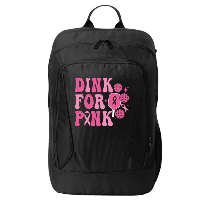 Dink For Breast Cancer Awareness Pickleball Ribbon City Backpack