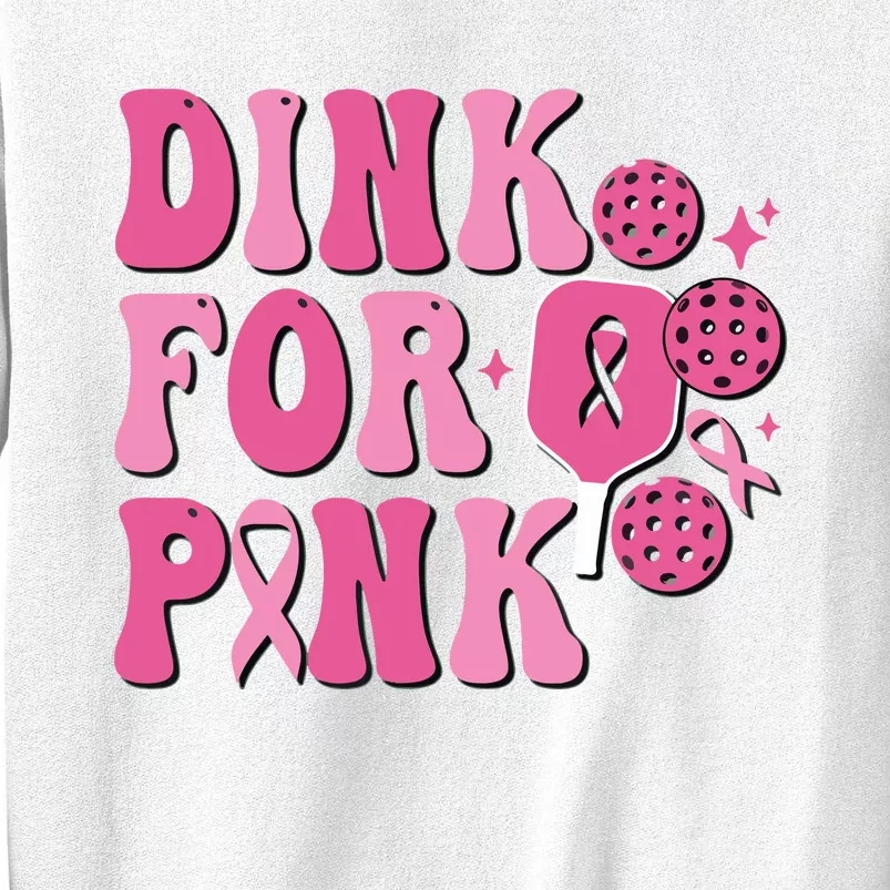 Dink For Breast Cancer Awareness Pickleball Ribbon Sweatshirt