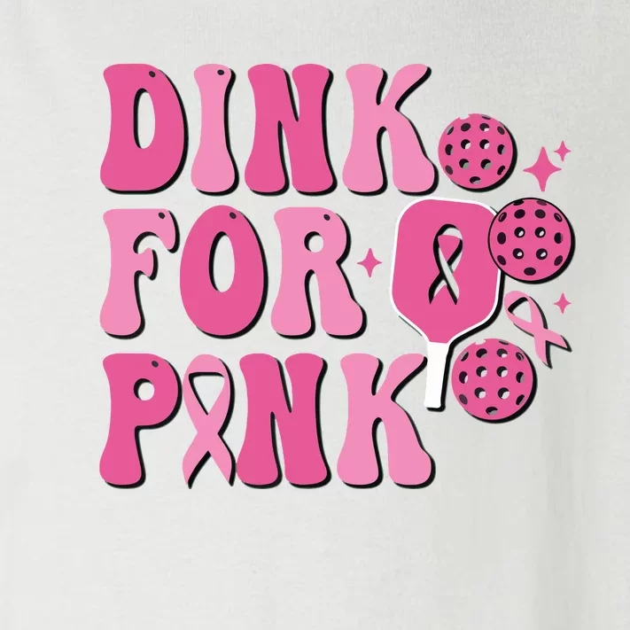 Dink For Breast Cancer Awareness Pickleball Ribbon Toddler Long Sleeve Shirt