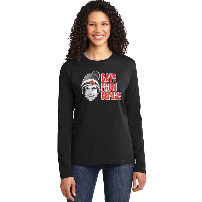 Dave From Before Ladies Long Sleeve Shirt