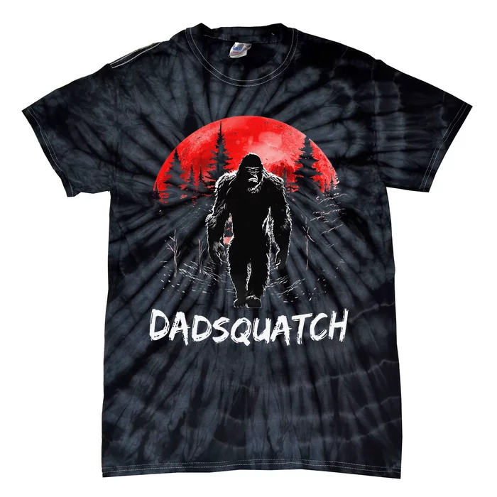 Dadsquatch Funny Bigfoot Dad Sasquatch Yeti Gift Fathers day Tie-Dye T-Shirt