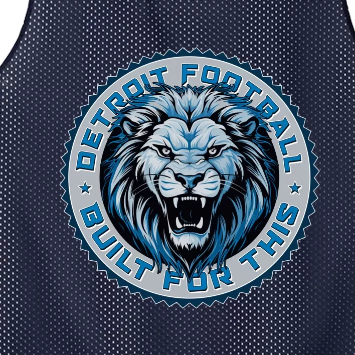 Detroit Football Built For This Football Sport Fan Mesh Reversible Basketball Jersey Tank