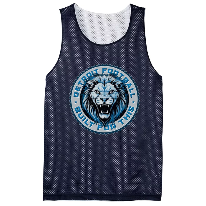 Detroit Football Built For This Football Sport Fan Mesh Reversible Basketball Jersey Tank