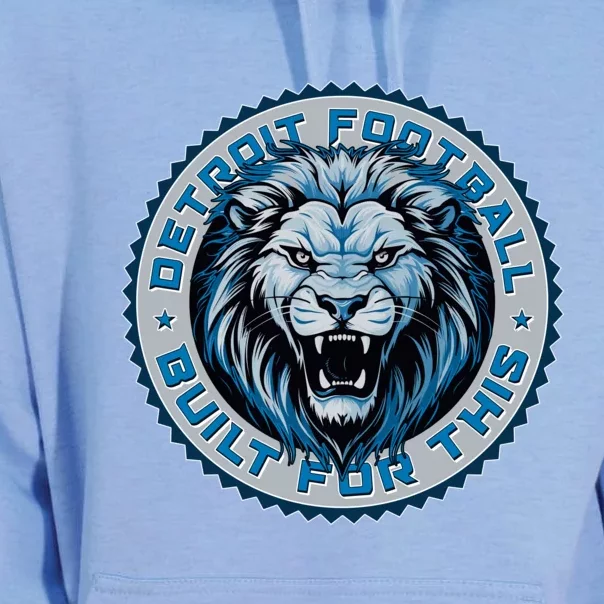 Detroit Football Built For This Football Sport Fan Unisex Surf Hoodie