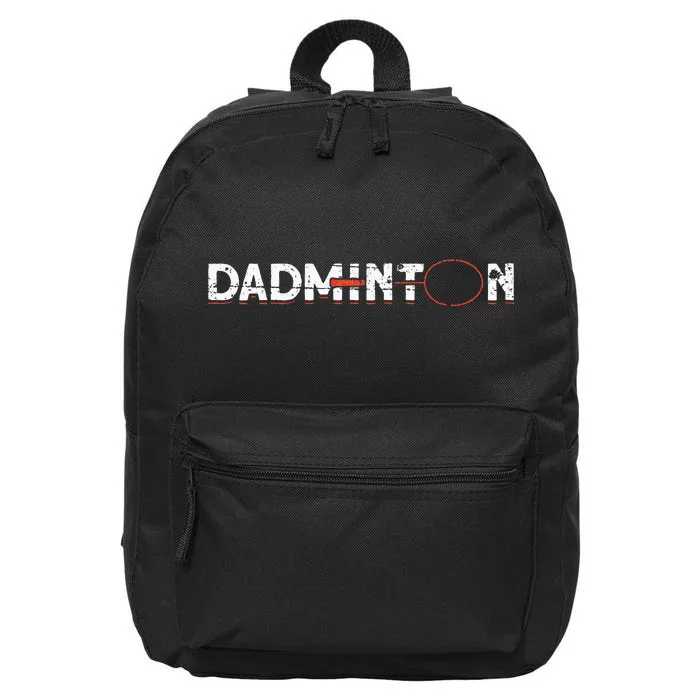 Dadminton Funny Badminton Player Badminton 16 in Basic Backpack