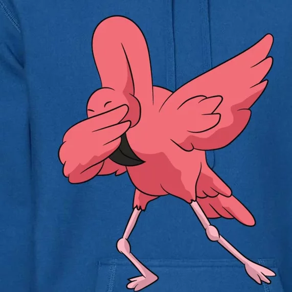 Dabbing Flamingo Bird Cute Flamingo Pink Funny Gift Premium Hoodie