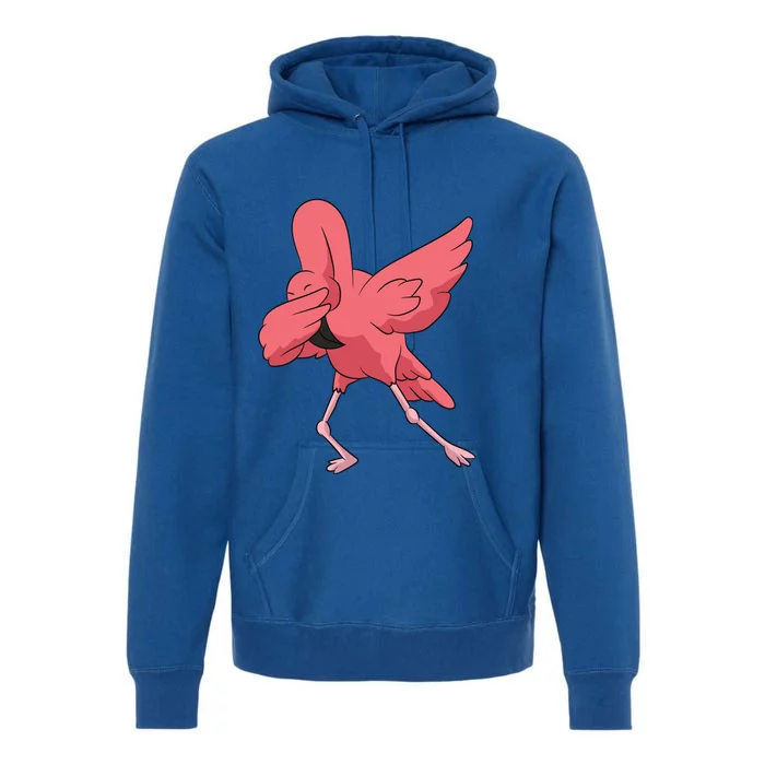 Dabbing Flamingo Bird Cute Flamingo Pink Funny Gift Premium Hoodie