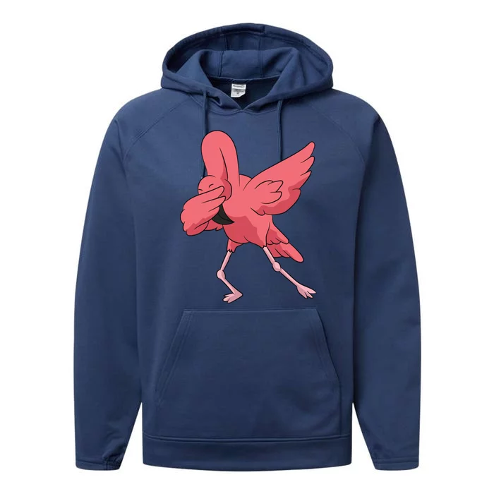 Dabbing Flamingo Bird Cute Flamingo Pink Funny Gift Performance Fleece Hoodie