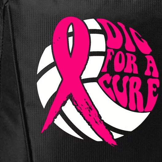 Dig For Cure Ribbon Volleyball Breast Cancer Awareness City Backpack