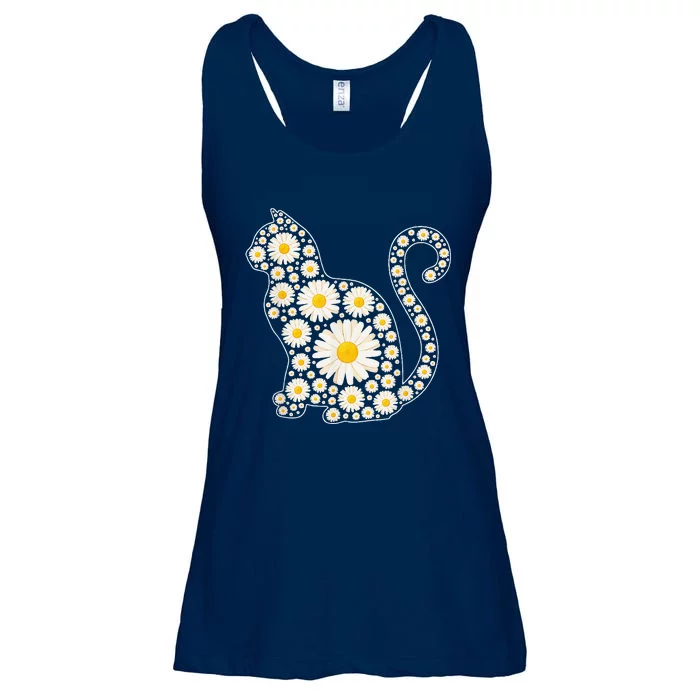 Daisy Flower Cat Mothers Day Daisy Flowers Lover Cat Mom Ladies Essential Flowy Tank