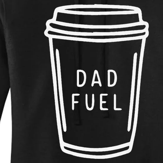 Dad Fuel Coffee Cup Sketch Women's Pullover Hoodie