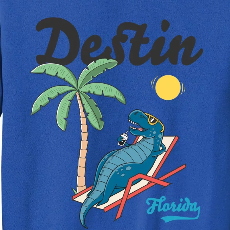 Destin Florida Cool Gift Beach Dinosaur Tmeaningful Giftrex Family Vacation Gift Sweatshirt