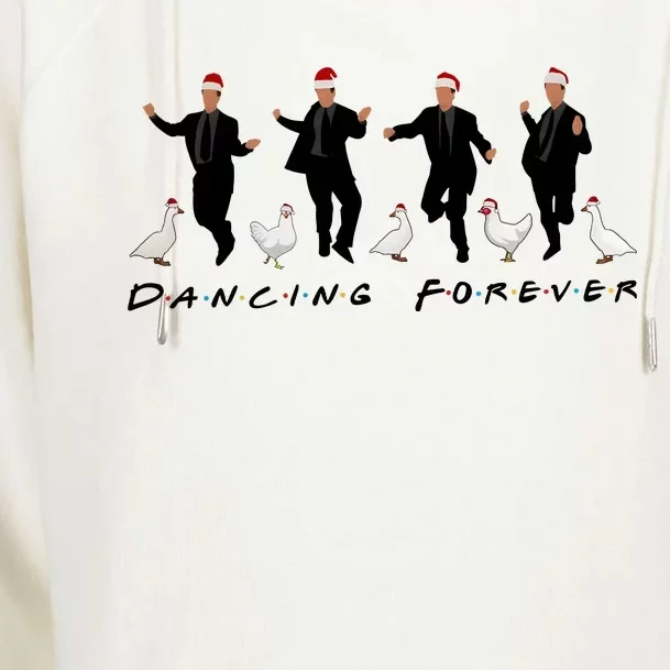 Dancing Forever Chandler Bing Christmas Friends Series Womens Funnel Neck Pullover Hood