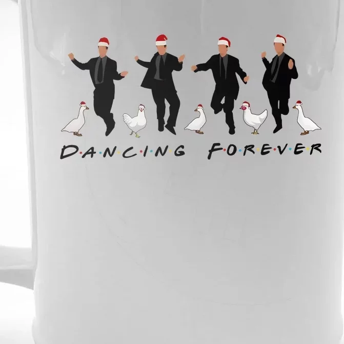 Dancing Forever Chandler Bing Christmas Friends Series Front & Back Beer Stein